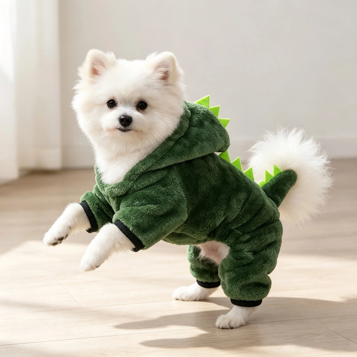 Warm Dinosaur Pet Hoodie for Cats & Dogs, XS–XXL