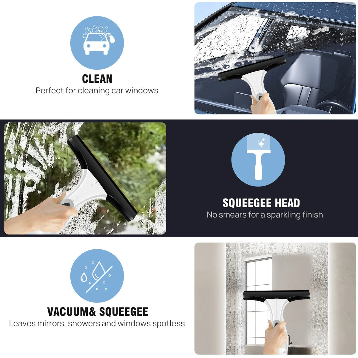 3-in-1 Cordless Window Vacuum Cleaner