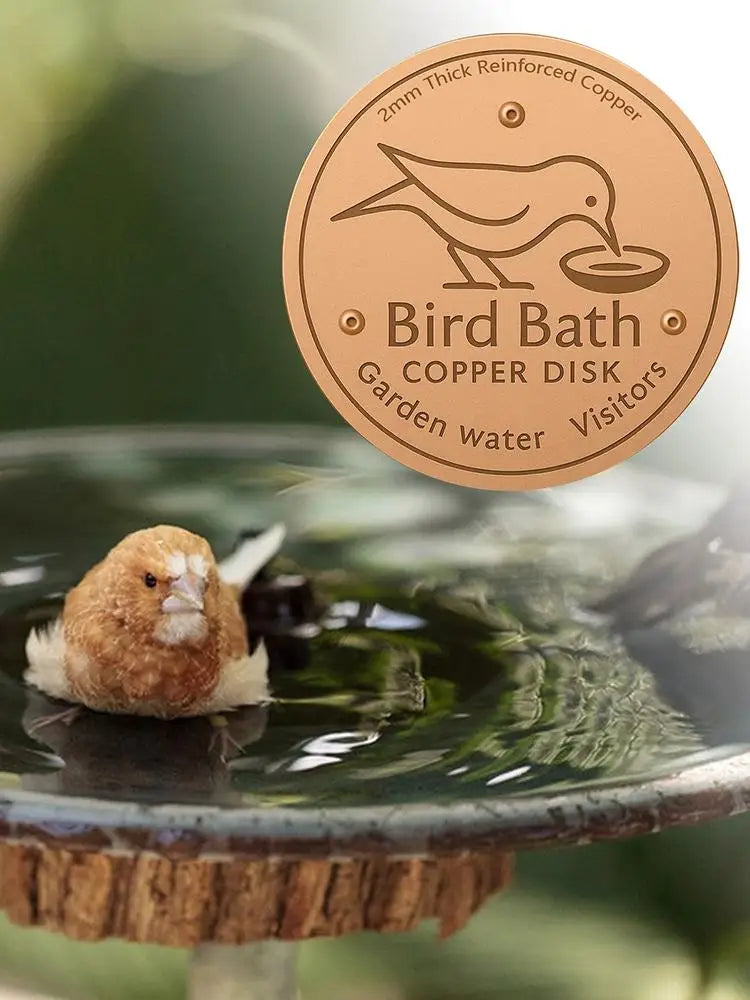 Bird Bath Copper Birdbath Purifier with Triple-Point Support Bath Disk Ornaments Feeder Accessories for Outdoor Bird Baths Bowls