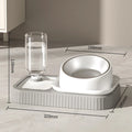 Tilted Double Pet Feeding Bowls