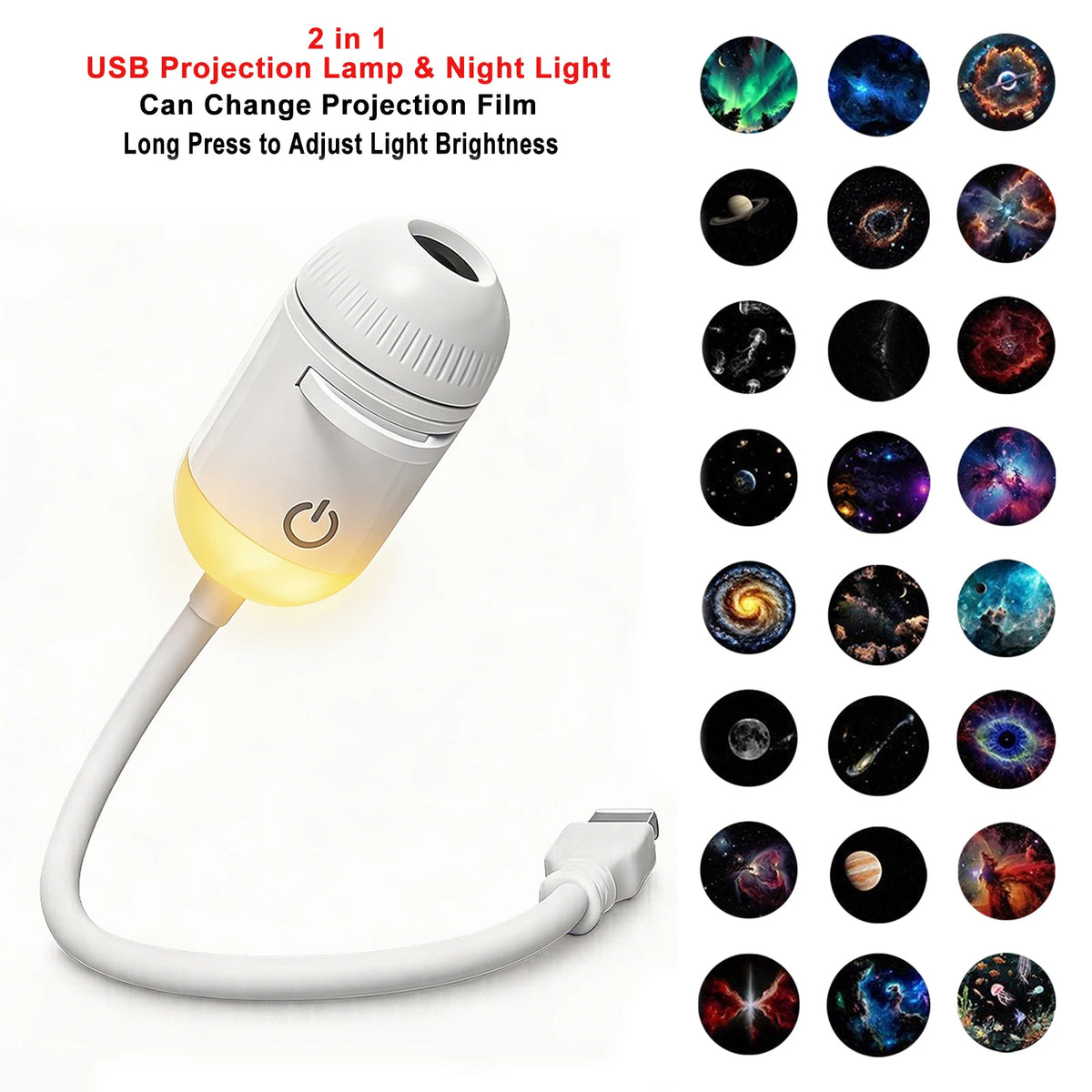 USB Galaxy Star Projector for Car & Room