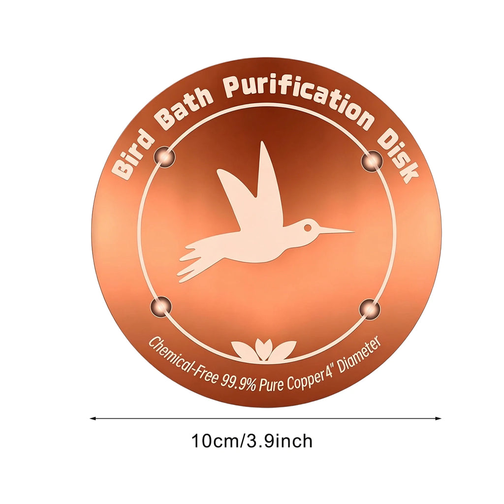Bird Bath Copper Birdbath Purifier with Triple-Point Support Bath Disk Ornaments Feeder Accessories for Outdoor Bird Baths Bowls