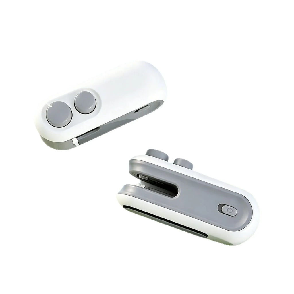 2-in-1 Mini Bag Sealer and Cutter - Handheld Heat Resealer for Food Bags