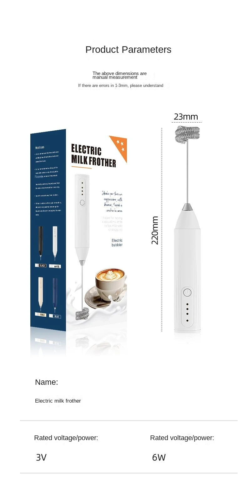 3-Speed USB Rechargeable Milk Frother