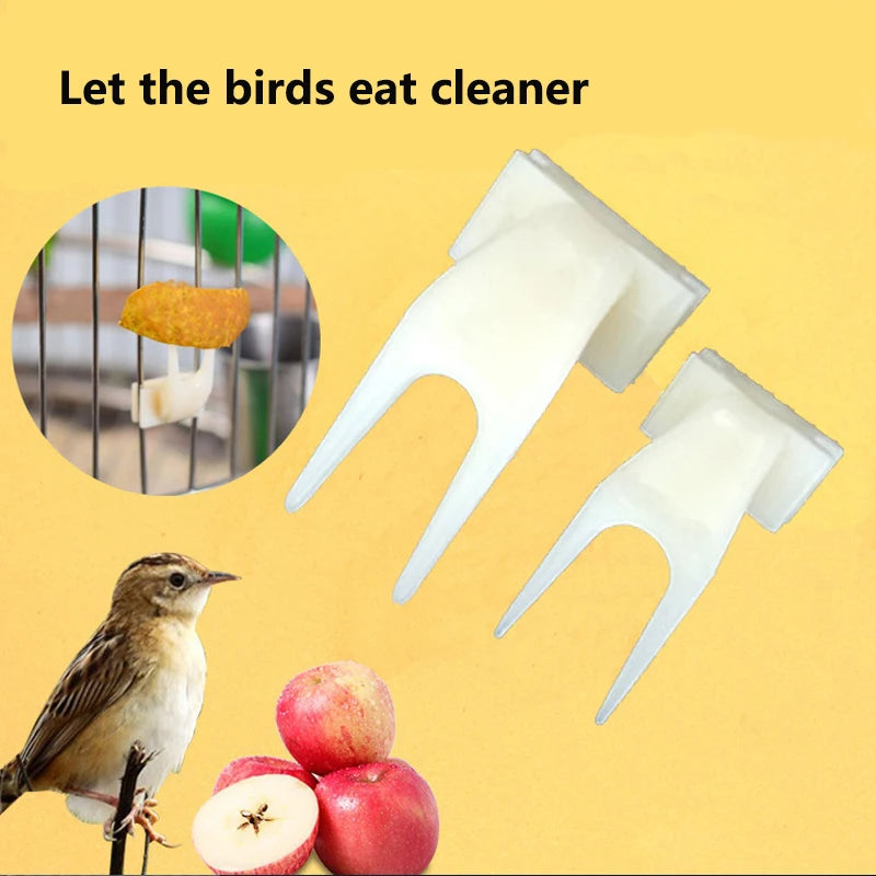 Bird fruit forks, parrot fruit forks, birdcage forks, pet bird feeding supplies, clean pet feeding utensils