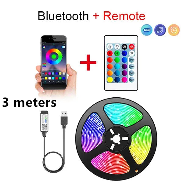 RGB LED Strip Lights - USB TV Backlight with App and Remote Control