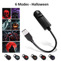 Halloween USB Projector Light, Rotating 3 or 6 Scene Modes