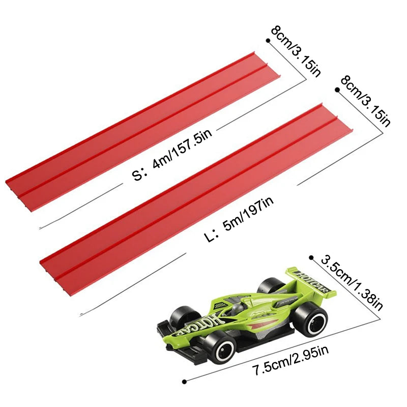 Flexible Kids’ Racing Track Set with 4 Toy Cars