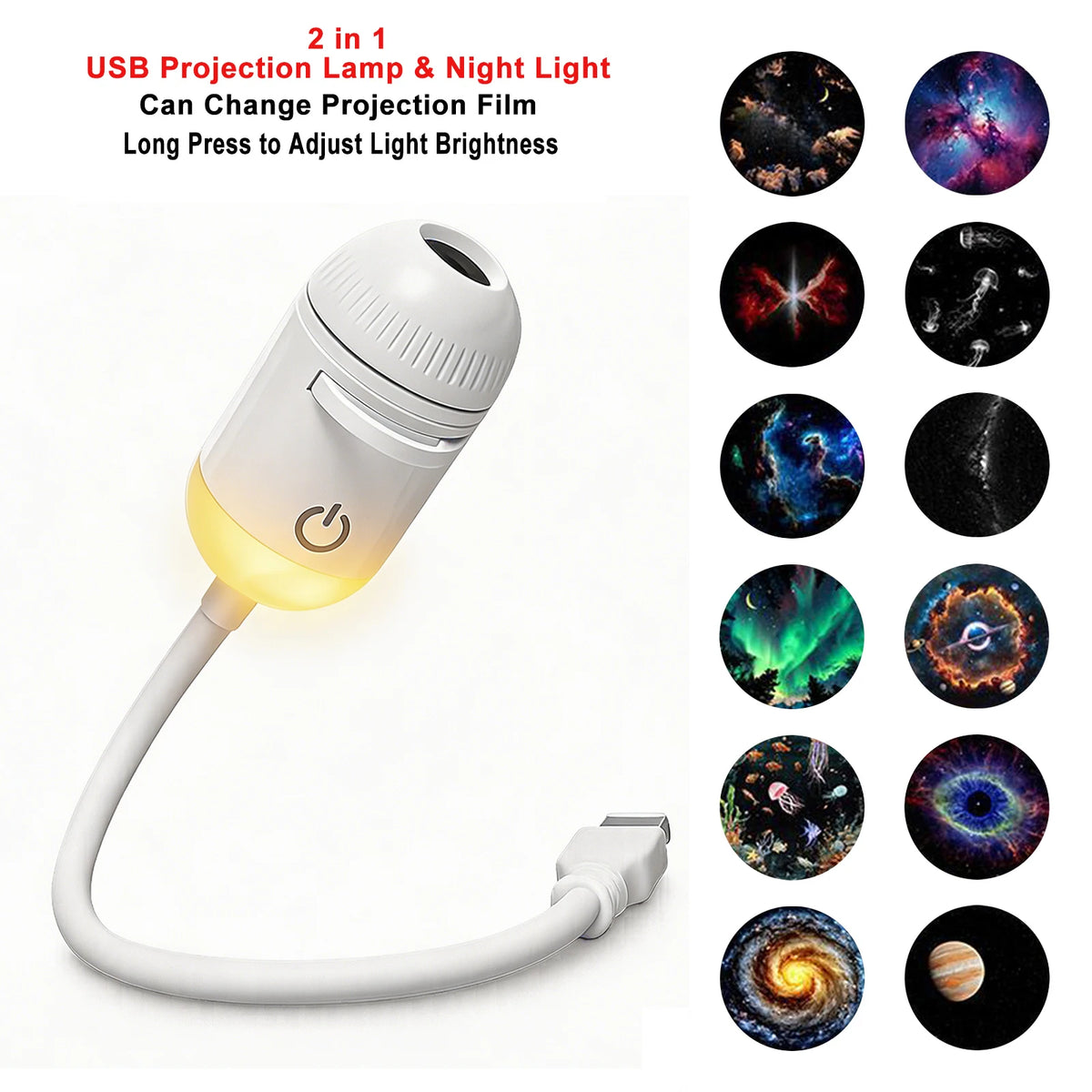 USB Galaxy Star Projector for Car & Room