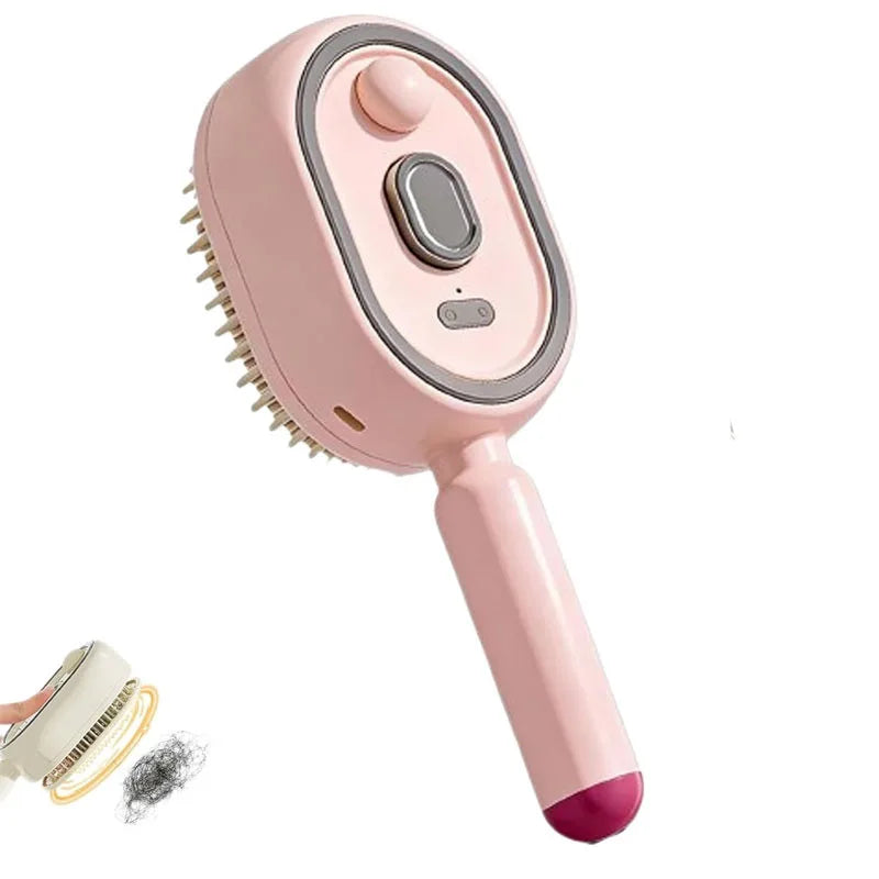 3-in-1 Electric Scalp Massage Brush - Steam Spray, Essential Oil, Self-Cleaning