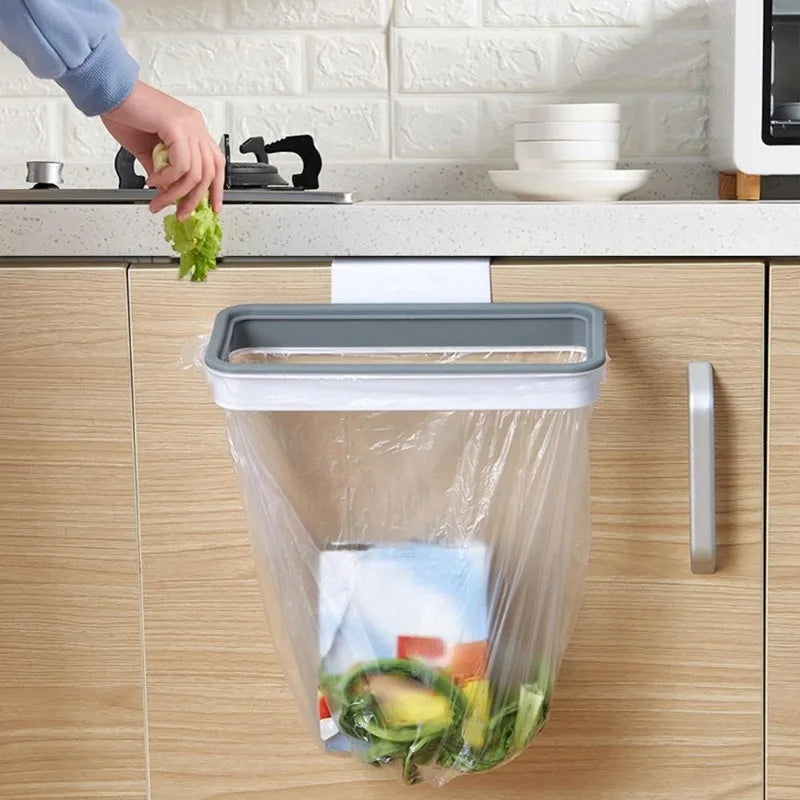 Hanging Trash Bag Holder, 4 Pack - Space-Saving Rack for Cabinet Doors
