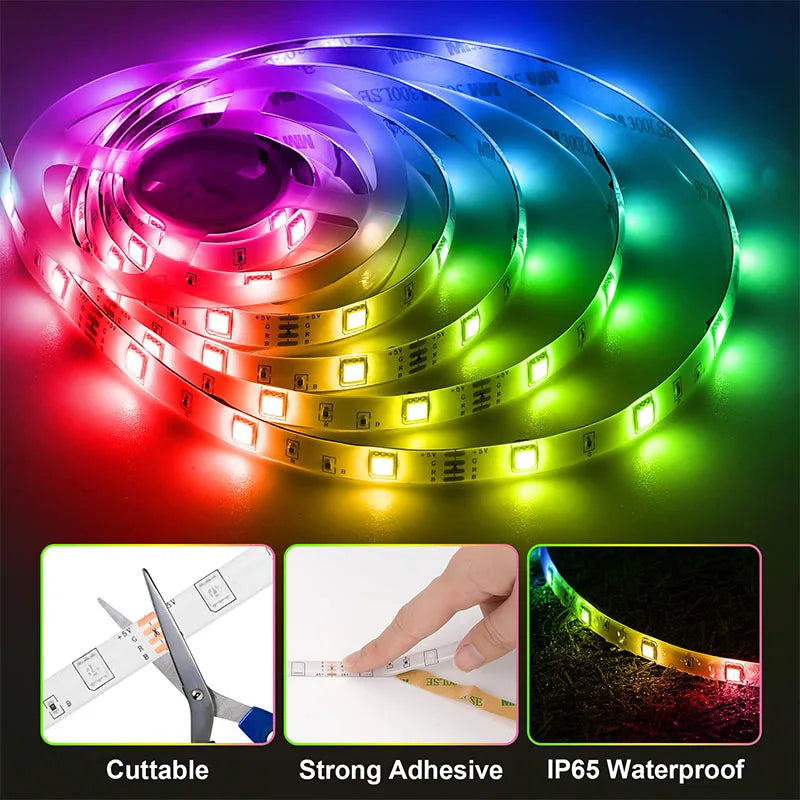 RGB LED Strip Lights - USB TV Backlight with App and Remote Control