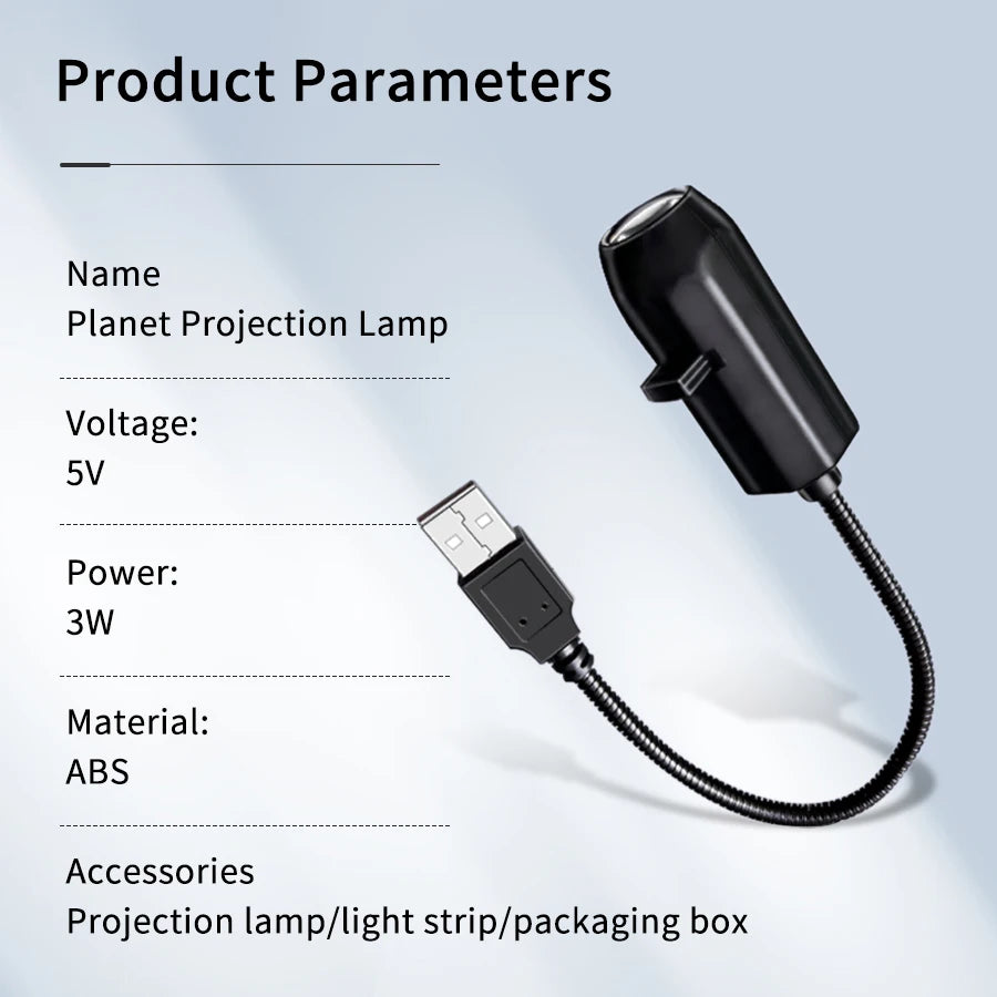 Halloween USB Projector Light, 3 or 6 Film Patterns