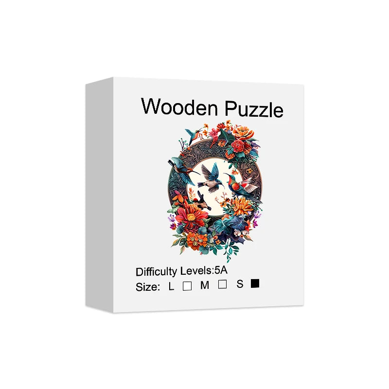 Birds Wooden Puzzle, Uniquely Irregular Animal Shaped Jigsaw Puzzles, Perfect Birthday Holiday Gift For Lover And Friends