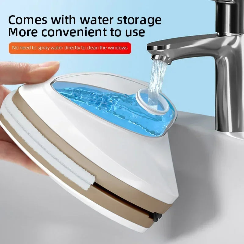 Magnetic Window Cleaner – Double-Sided Glass Wiper with Auto Water Discharge