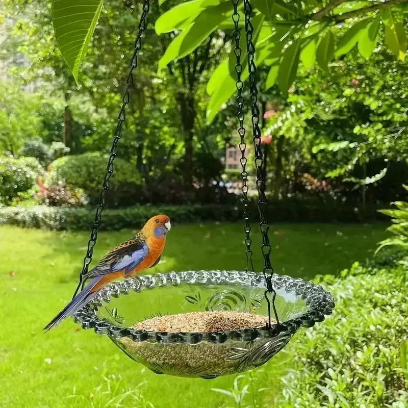● New Bird Flower Shaped Hanging Bird Feeder Birdbath For Garden Yard Farm Supply Hummingbird Feeder Supplies Birdbath Bird Bath