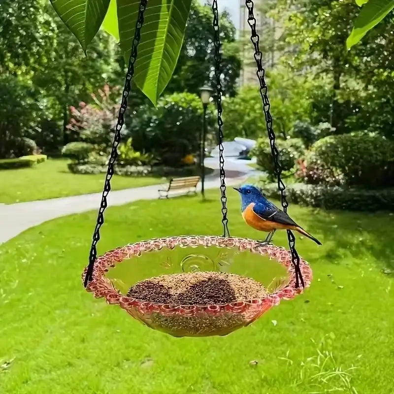 ● New Bird Flower Shaped Hanging Bird Feeder Birdbath For Garden Yard Farm Supply Hummingbird Feeder Supplies Birdbath Bird Bath
