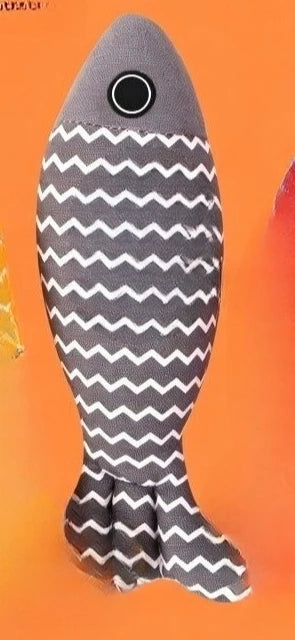 Fabric Fish Shaped Cat Toy Filled with Natural Catnip Bite Resistant Interactive Pet Toy for Indoor Cats