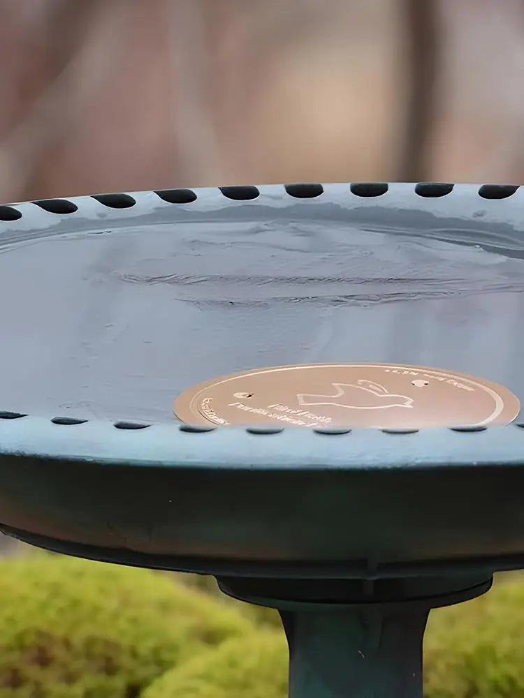 Bird Bath Copper Birdbath Purifier with Triple-Point Support Bath Disk Ornaments Feeder Accessories for Outdoor Bird Baths Bowls