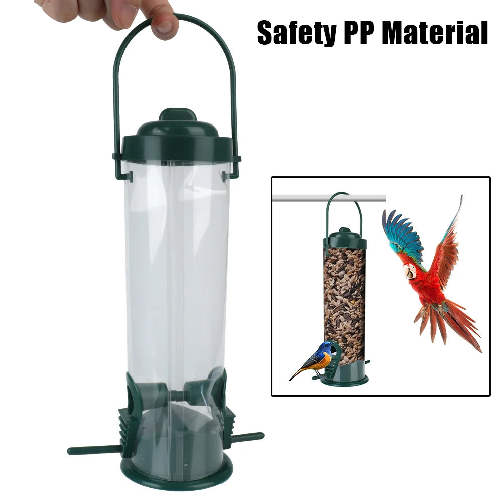 Bird Feeder Outdoor Decoration Wild Bird Seed Feeder Bird Feeding Tool Bird Tableware Hanging Garden Paddock