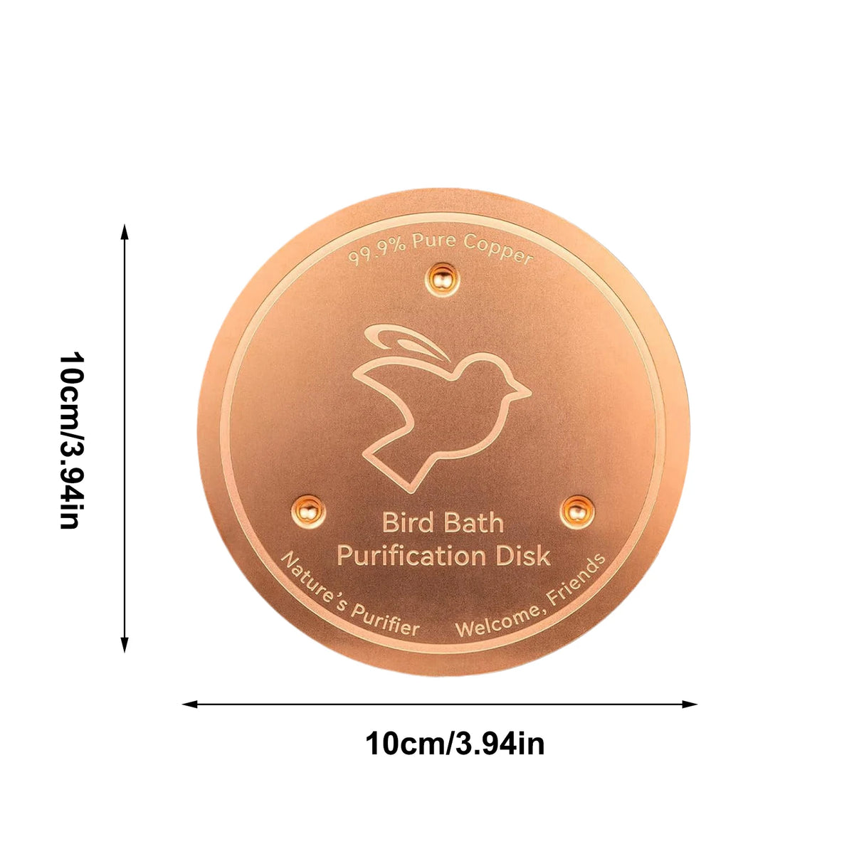 Copper Bird Bath Water Purifier