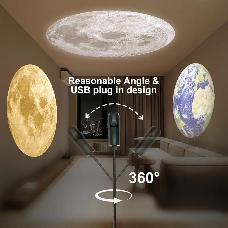 Moon & Planetary USB Projector Light, 6 or 10 Modes