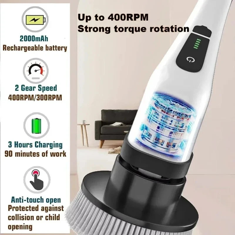 Cordless Electric Spin Scrubber