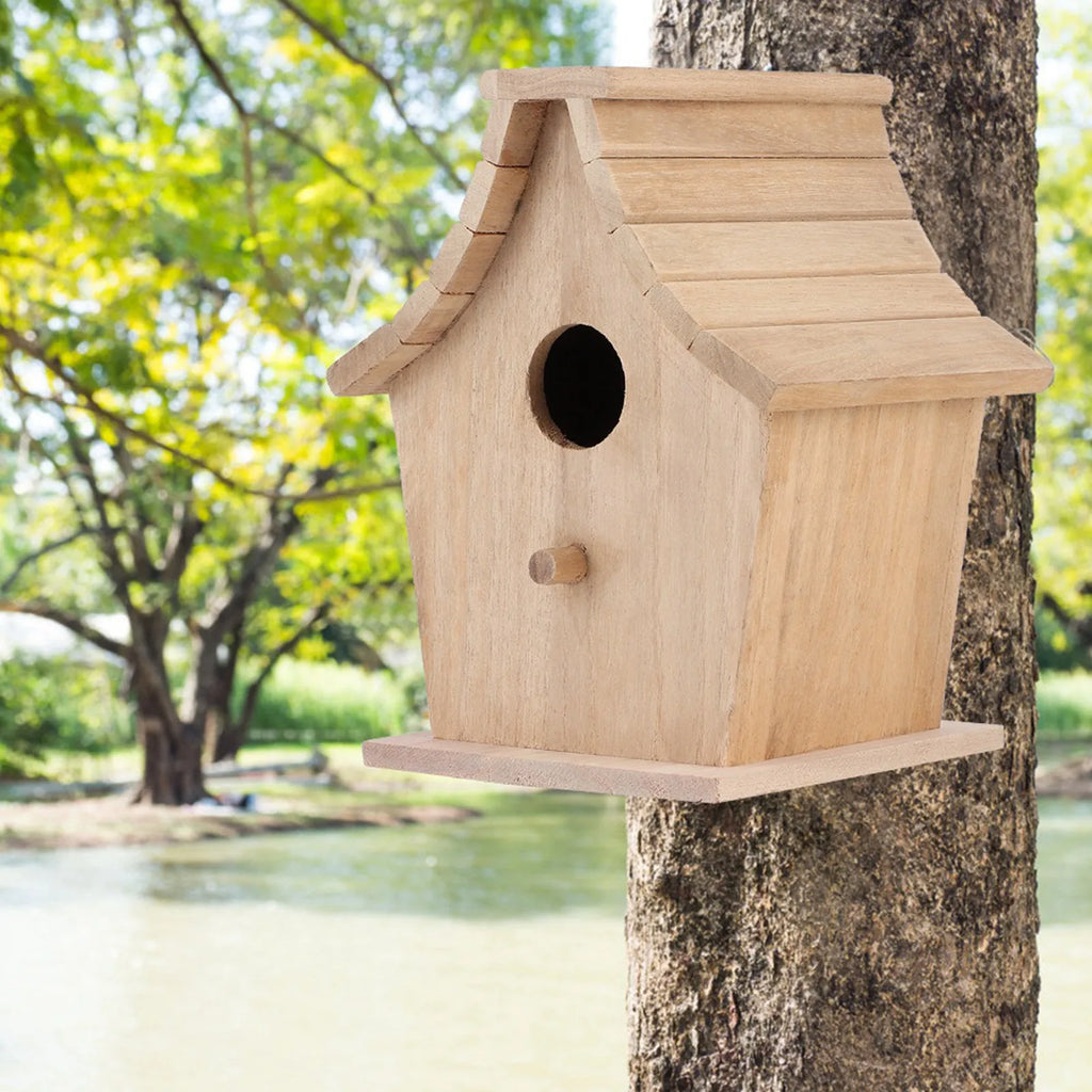 Bird Breeding Box Bird Supplies Wood Bird House Breeding Box Hanging Bird House Pet Supplies for Parrots Budgerigar Small Birds