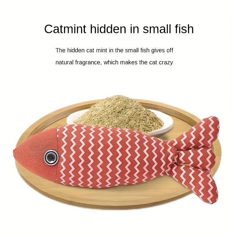 Cat Toy Fish, 3 Pieces of Catnip Toys, Interactive Kitten Exercise Toys, Indoor Cat Toys, Chew Toys - Suitable for Most Cats