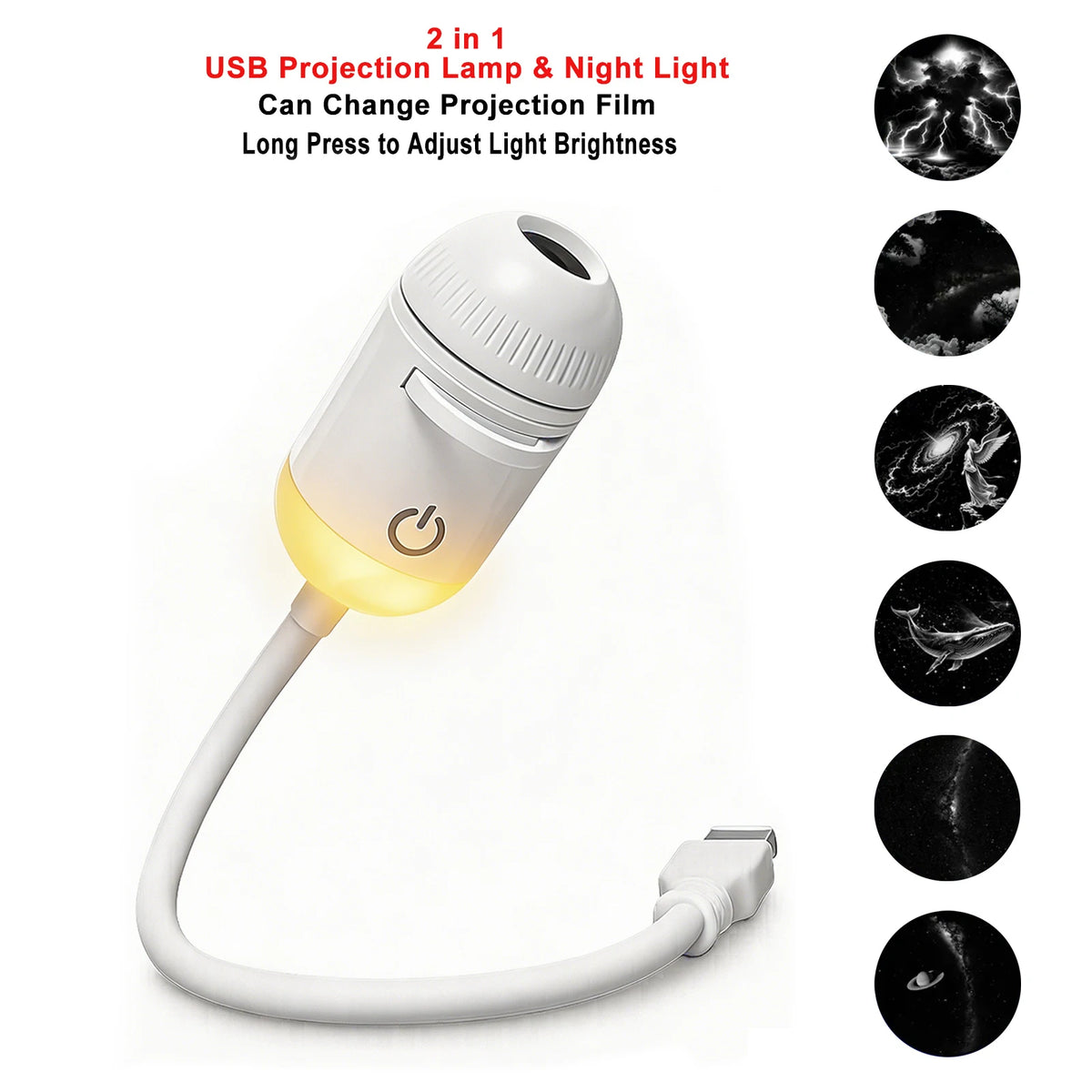 USB Galaxy Star Projector for Car & Room