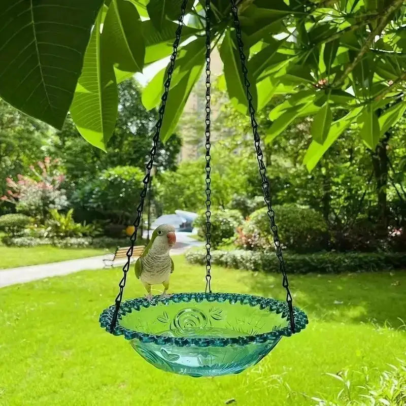 ● New Bird Flower Shaped Hanging Bird Feeder Birdbath For Garden Yard Farm Supply Hummingbird Feeder Supplies Birdbath Bird Bath