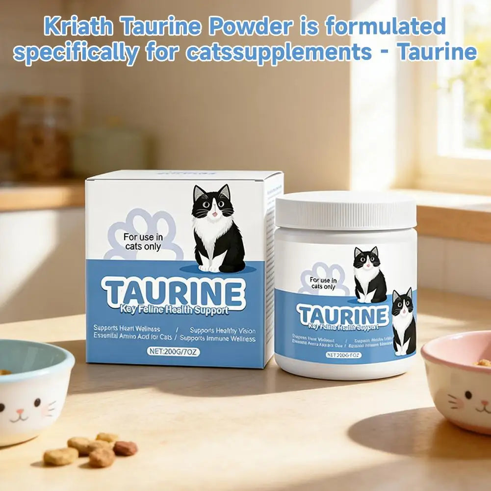 Cat Supplements Taurine Powder For Cats Pure Taurine Supplement Nutritional Powder For Cat Immune System Eye Health Support