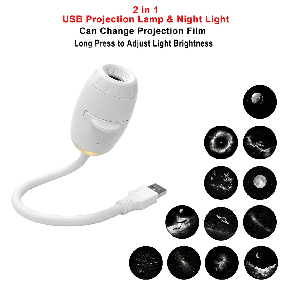 USB Galaxy Star Projector for Car & Room