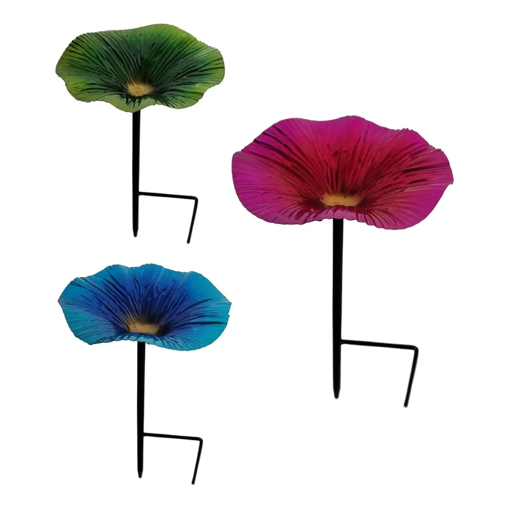 Bird Bath for Outdoor Garden Removeable Stand Bird Bath Bowl with Metal Stake for Courtyard Garden Patio Yard Pathway Decor