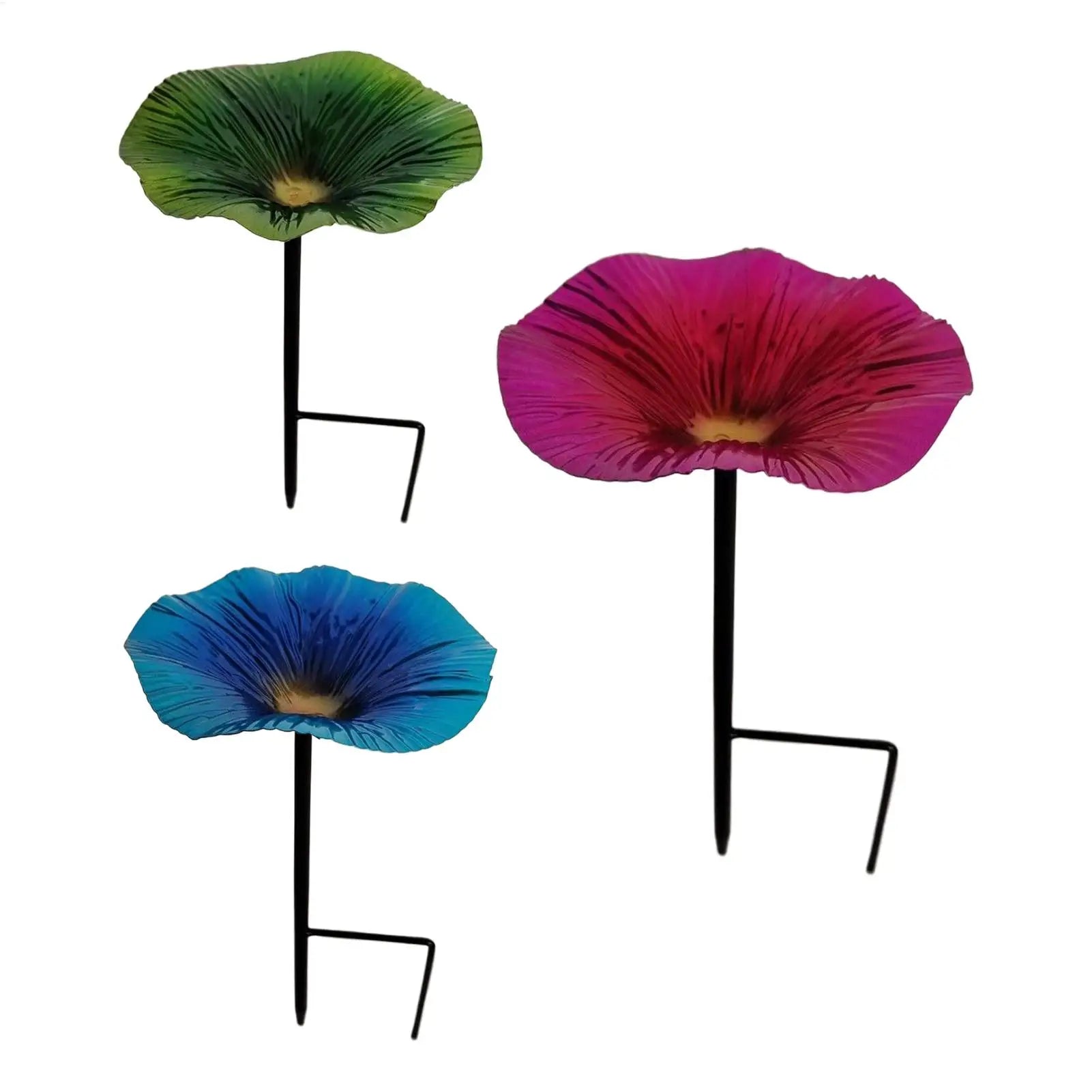 Bird Bath for Outdoor Garden Removeable Stand Bird Bath Bowl with Metal Stake for Courtyard Garden Patio Yard Pathway Decor