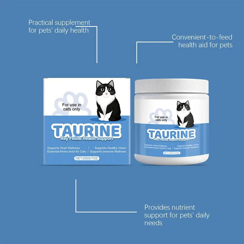 Cat Supplements Taurine Powder For Cats Pure Taurine Supplement Nutritional Powder For Cat Immune System Eye Health Support