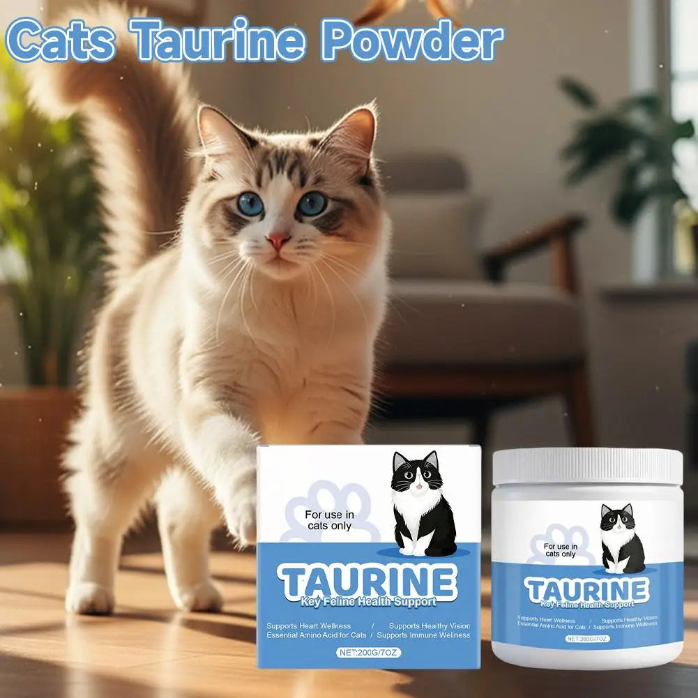 Cat Supplements Taurine Powder For Cats Pure Taurine Supplement Nutritional Powder For Cat Immune System Eye Health Support