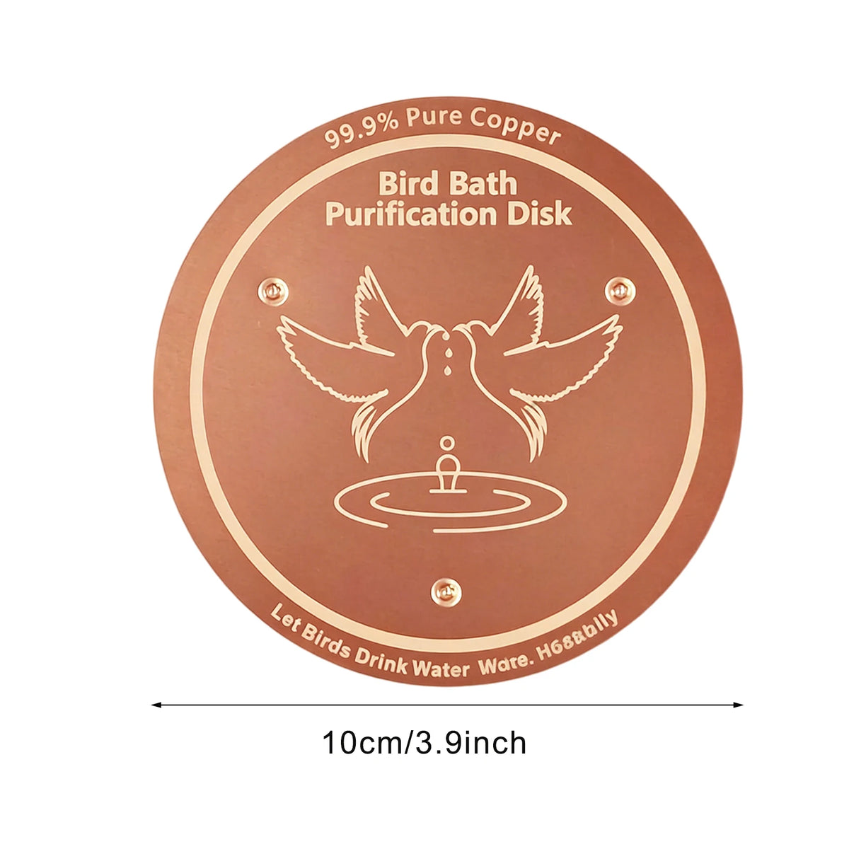 Copper Bird Bath Water Purifier