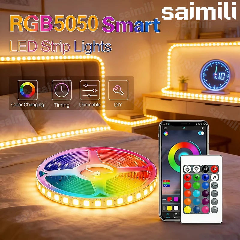 RGB LED Strip Lights - USB TV Backlight with App and Remote Control