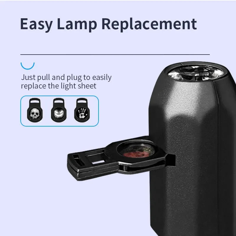 Halloween USB Projector Light, Rotating 3 or 6 Scene Modes