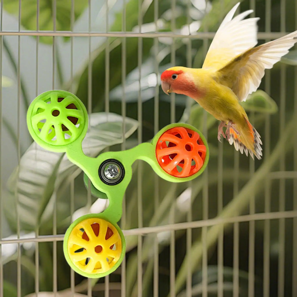 Bird Toys Interactive  Rotating Windmill Toy Bird Cage Toy For Parrots Rotating  For Stimulation Entertainment Play Chewing toy