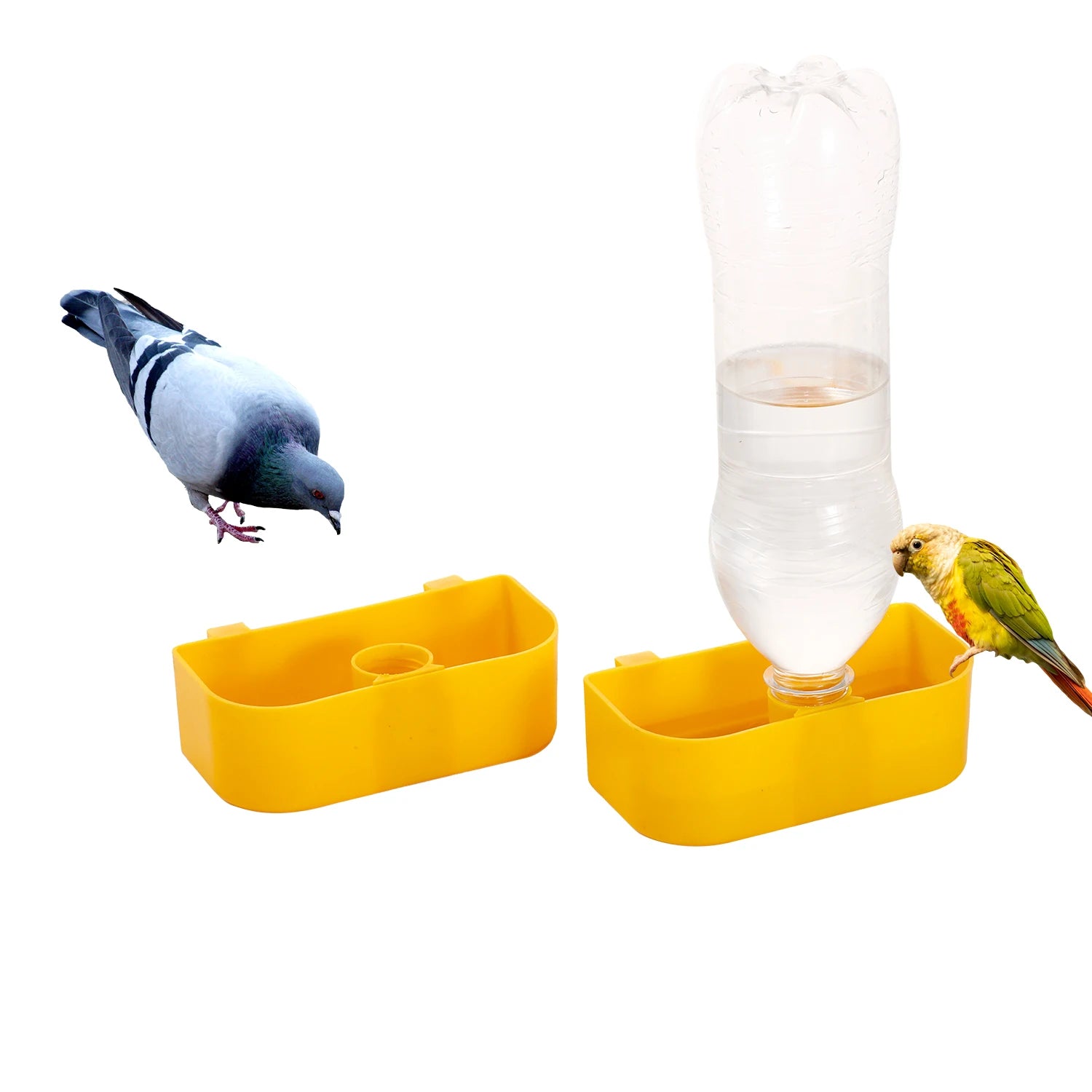 Birds Drinker Automatic Water Dispenser for Parrot Pigeon Quail Chicken Chick Bird Cage Hanging Drinking Cup Bird Care Supplies