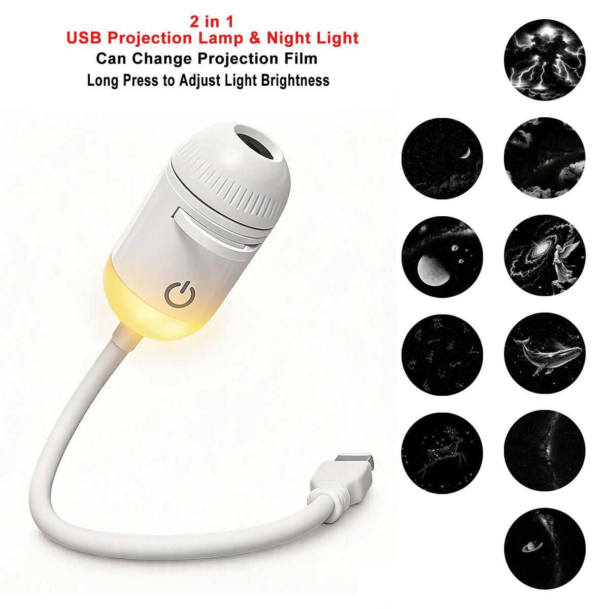 USB Galaxy Star Projector for Car & Room