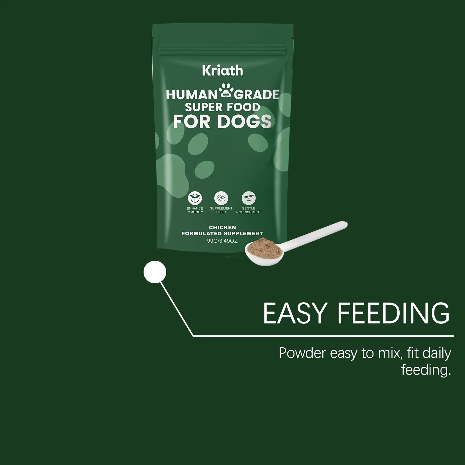 Dog Nutrition Powder Promote Digestion Balance Gut Flora Boost Vitality Improve Health Support Immune System Daily Easy Absorb