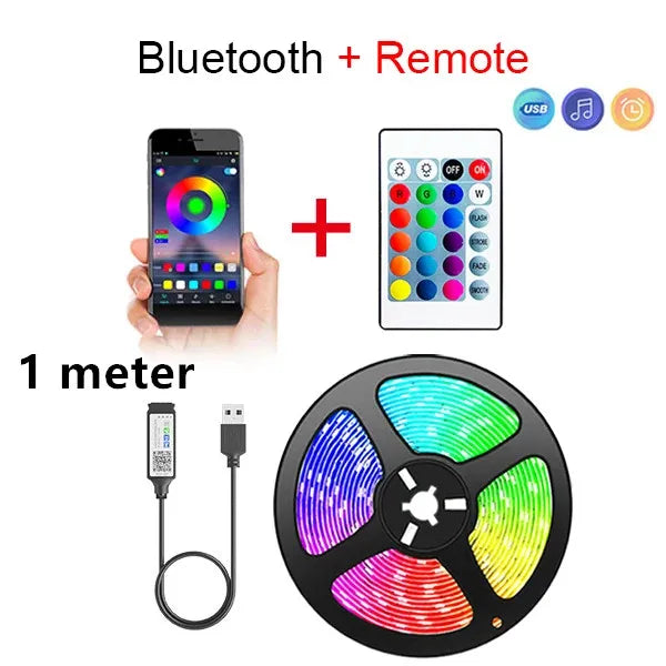 RGB LED Strip Lights - USB TV Backlight with App and Remote Control