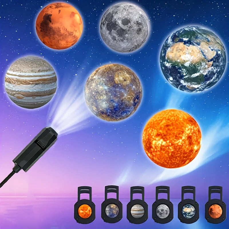 Moon & Planetary USB Projector Light, 6 or 10 Modes