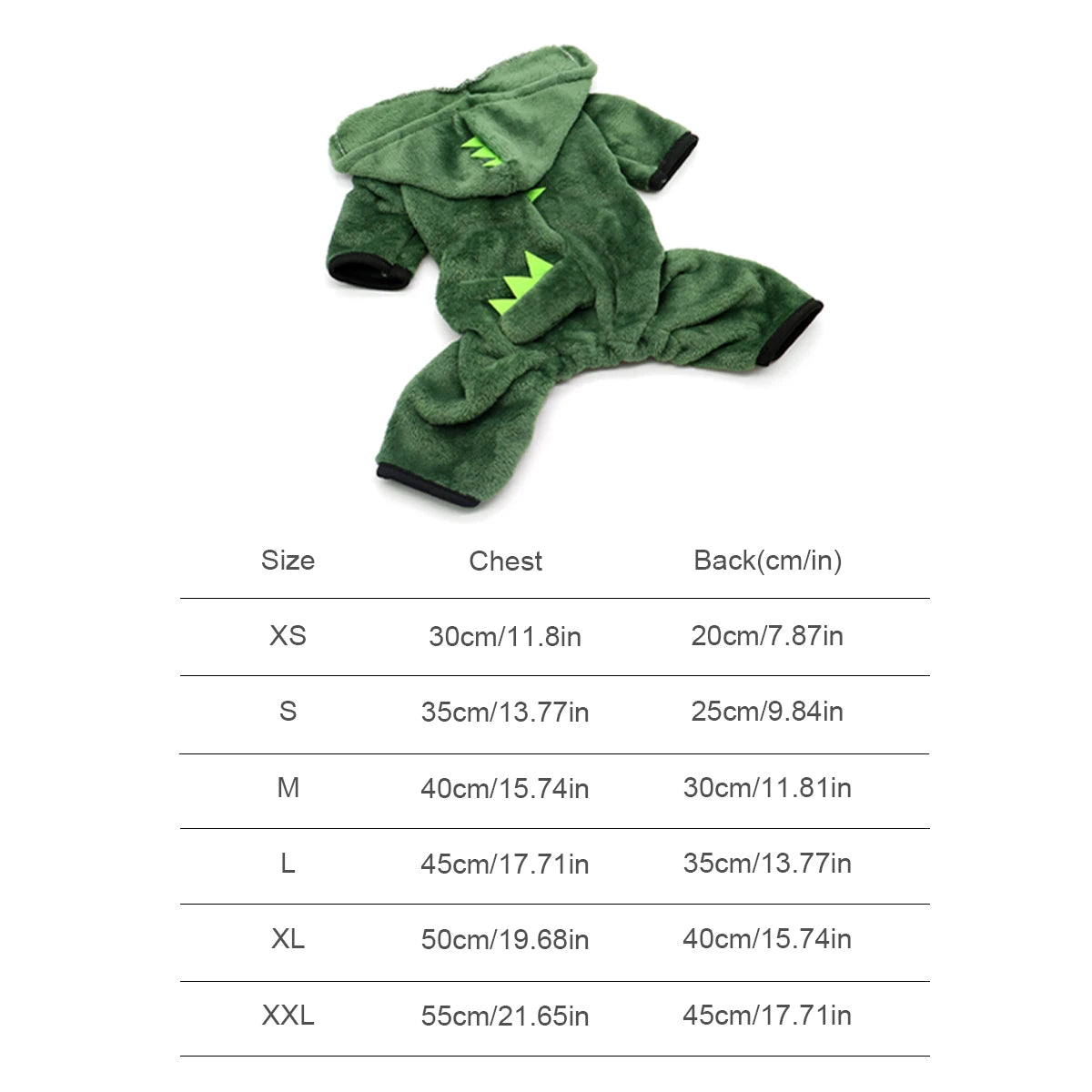 Warm Dinosaur Pet Hoodie for Cats & Dogs, XS–XXL