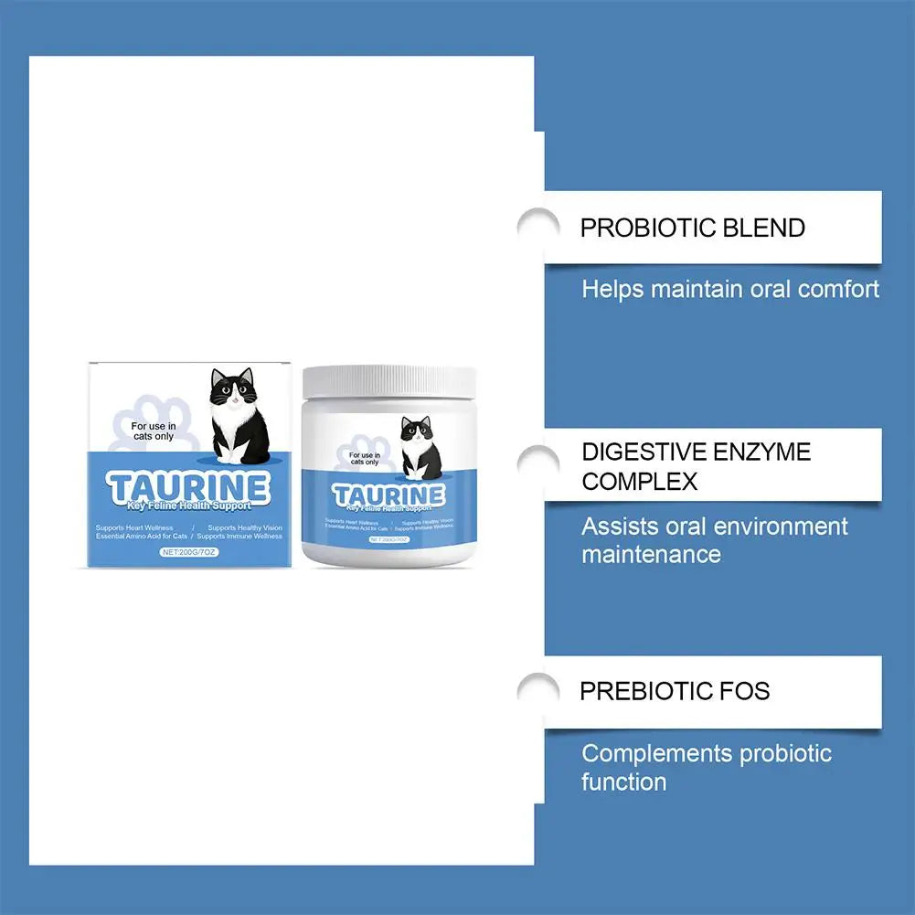 Cat Supplements Taurine Powder For Cats Pure Taurine Supplement Nutritional Powder For Cat Immune System Eye Health Support