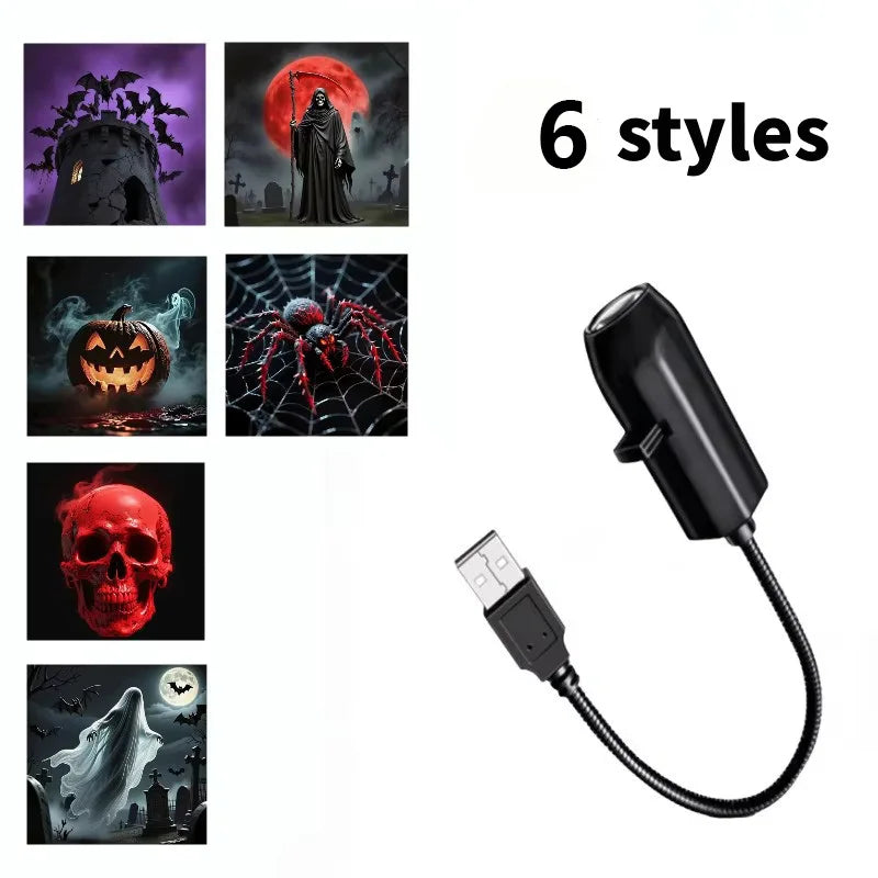 Adjustable Halloween USB Projector Light, 3 to 12 Styles