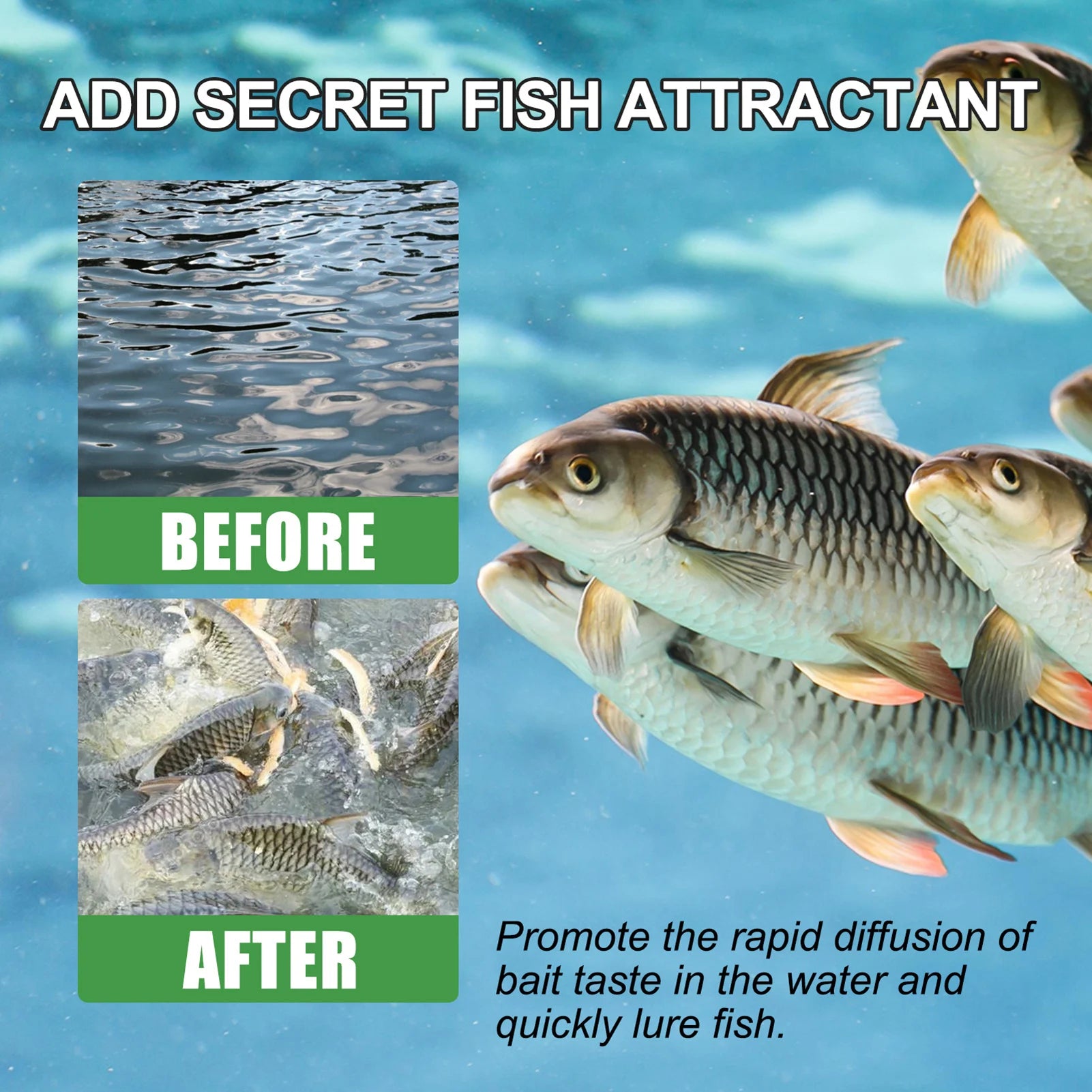 Fish Attractant Lures Baits Lure Fish Quickly Fast Diffusion Bait for Freshwater and Sea Fish
